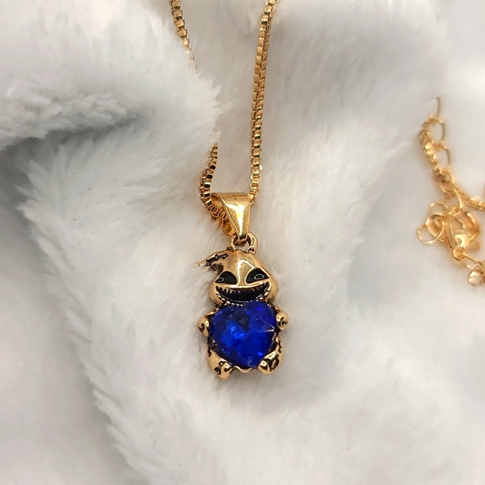 Oogie Boogie pendant necklace goldtone Chain Nightmare Before Christmas NWT